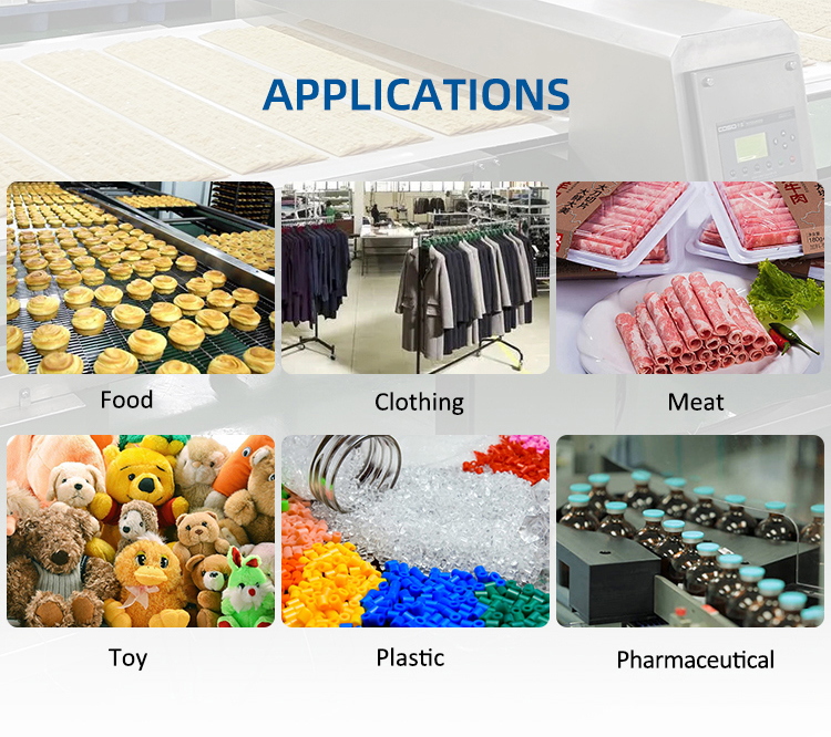 Food Grade Conveyor Metal Detector with Air Blowing Rejector supplier