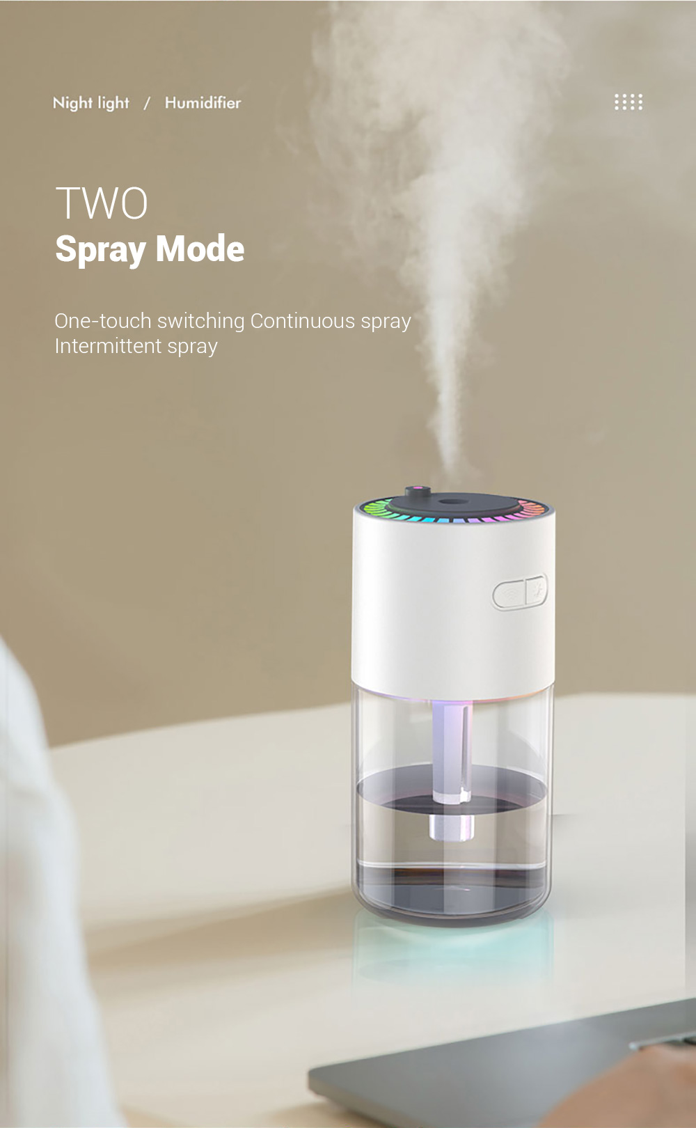 New Portable 280ML USB Car Humidifier Home Office Ultrasonic Mist Maker Humidifier with Starry Sky Lamp Air Humidifier details