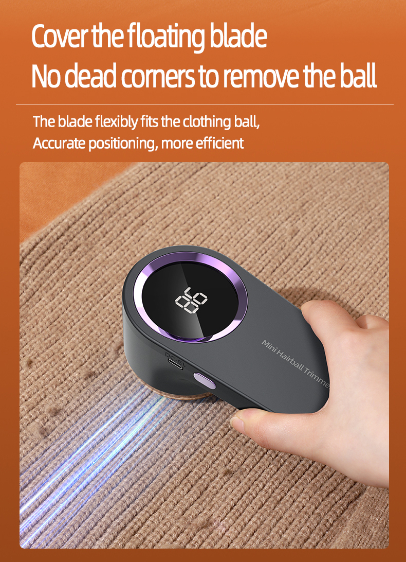 NURFIODUR Lint Remover Portable LED Digital Display Fabric Shaver USB Rechargeable Sweater Shavers Hairball Trimmer Remover manufacture