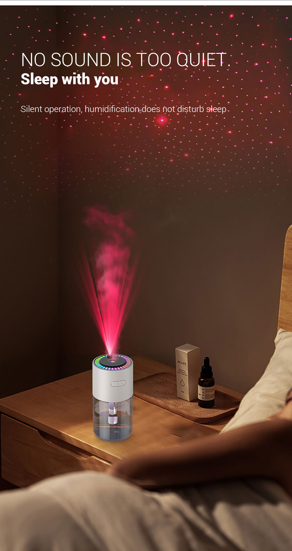 New Portable 280ML USB Car Humidifier Home Office Ultrasonic Mist Maker Humidifier with Starry Sky Lamp Air Humidifier factory