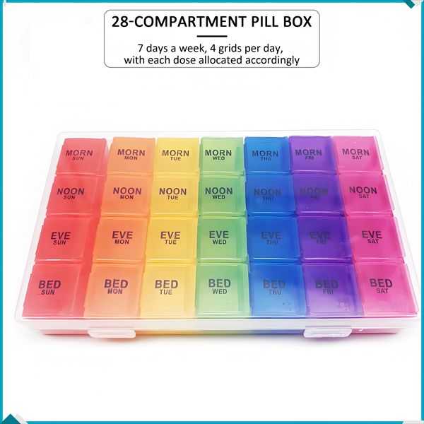 Entfernen Sie die lästige Aufgabe, Ihre Medikamente einzunehmen, mit einem Pillenorganizer.