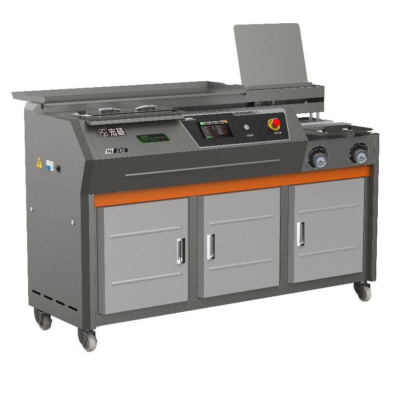HJ C80 - A3 programmed semi-automatic glue binding machine frequency conversion glue binder for binding books