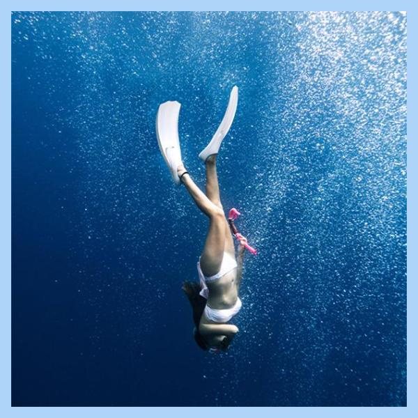 Make a splash and enjoy swimming with snorkel and fins.