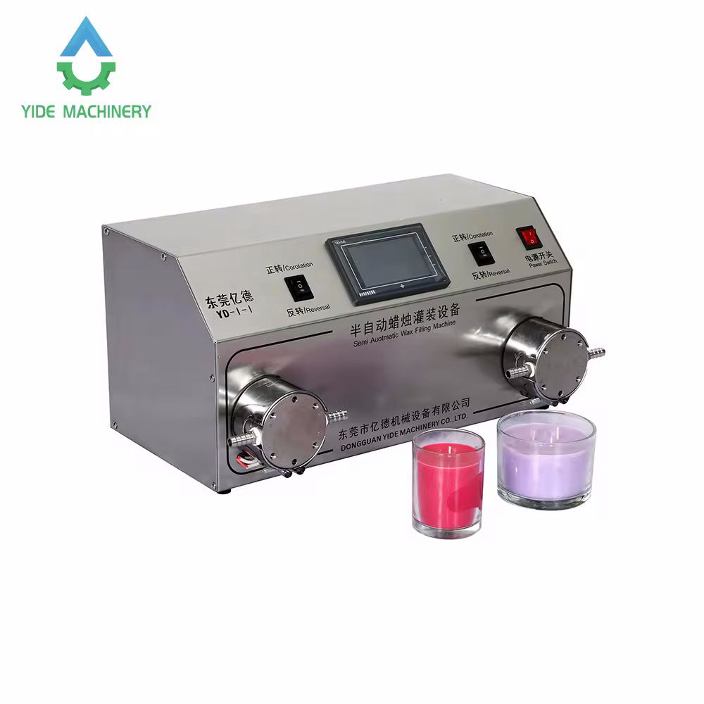 USA Yide Tealight Machine Paraffin Filling Pomp Gear Pump Candle Wax Dispensing Equipment PLC control Fill by Grams Directly