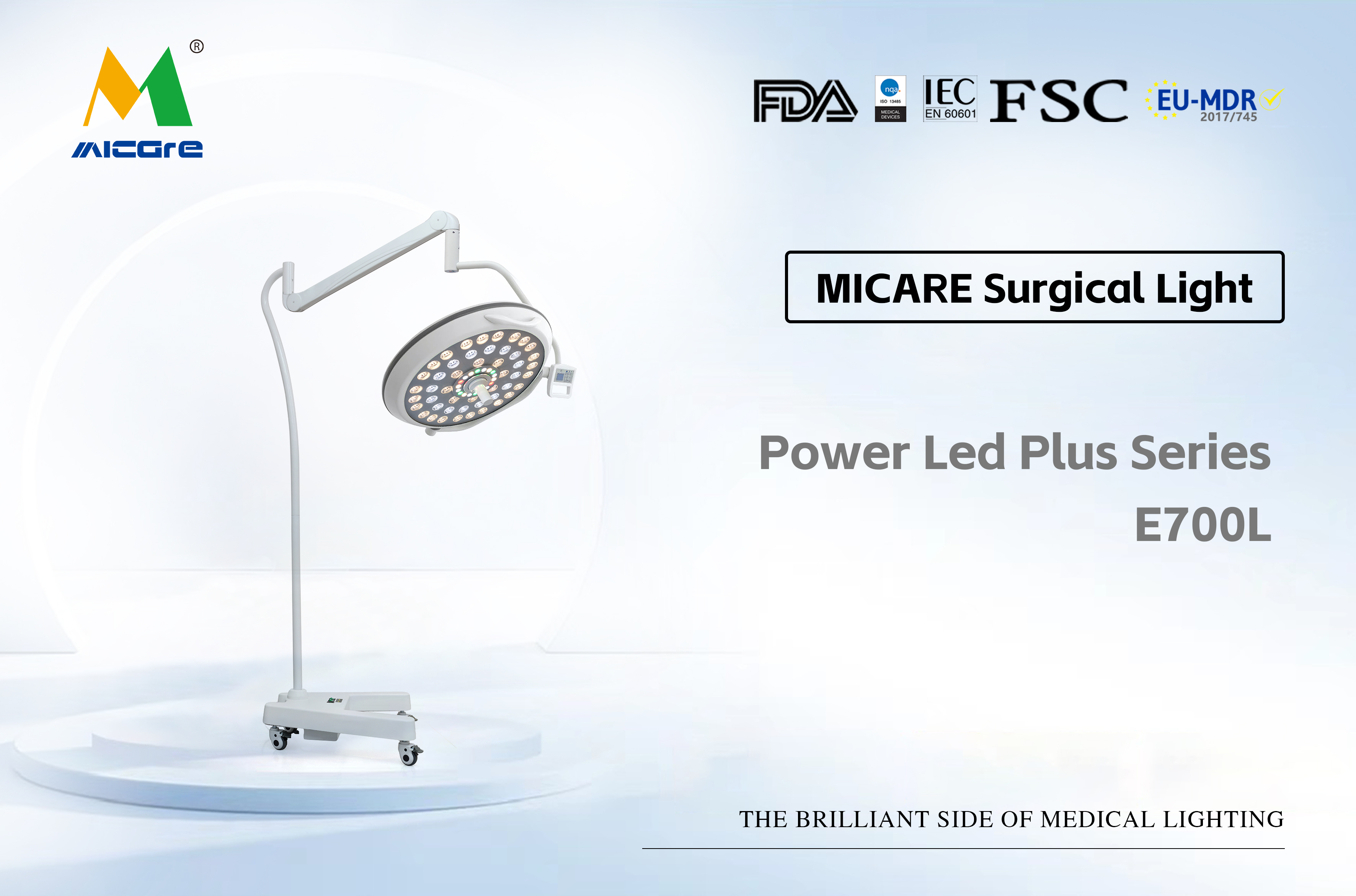 MKICARE Power LED plus E700L Éclairage auxiliaire de salle d'opération Détails des lampes chirurgicales