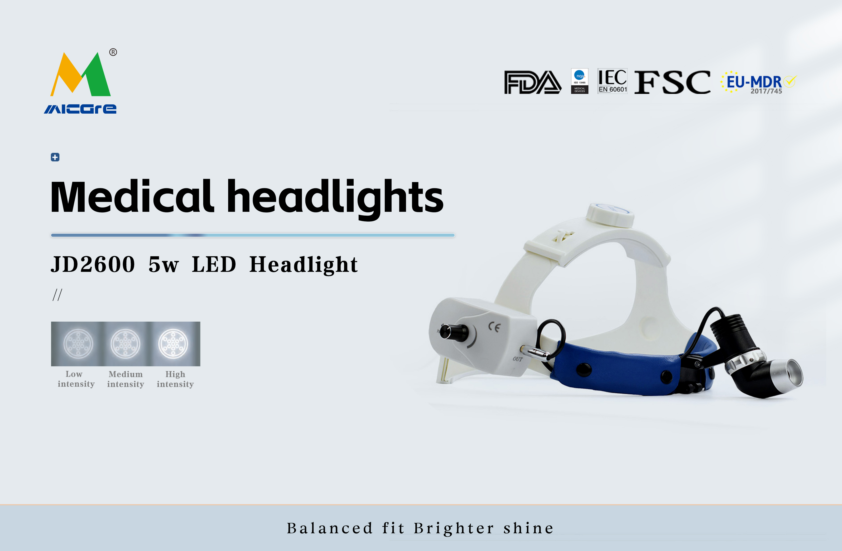 MICARE JD2600 Headhand Light Surgical Headlight para sa Anorectal, Ent, Dental, Gynecology head lamp supplier