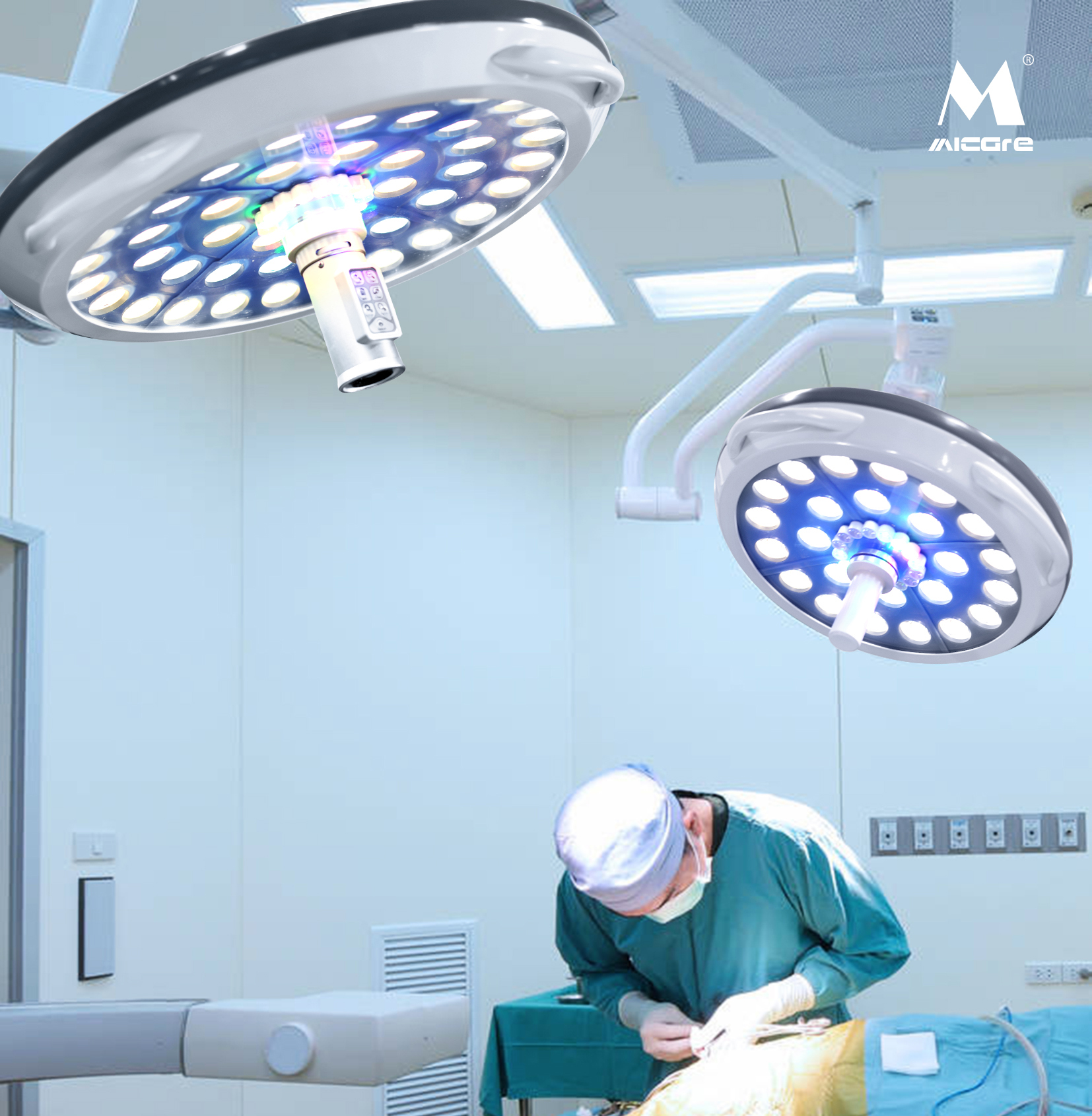 MICARE Multi-color E500/700 Multifunktions Einstellbare led doppel kopf decke betriebs licht herstellung