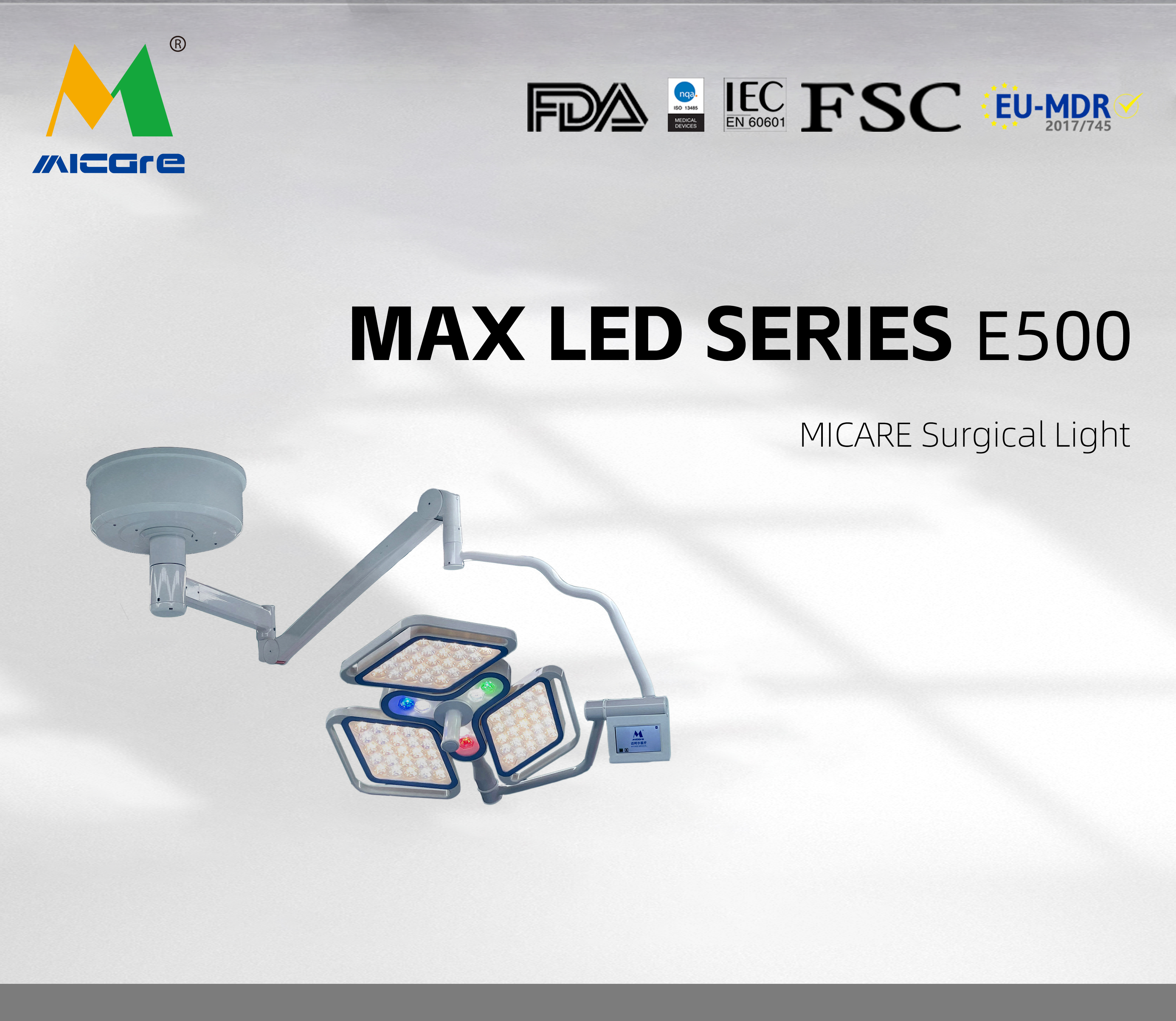 Lampe opératoire MICARE MAX LED E500 Fabrication de lampes sans ombre