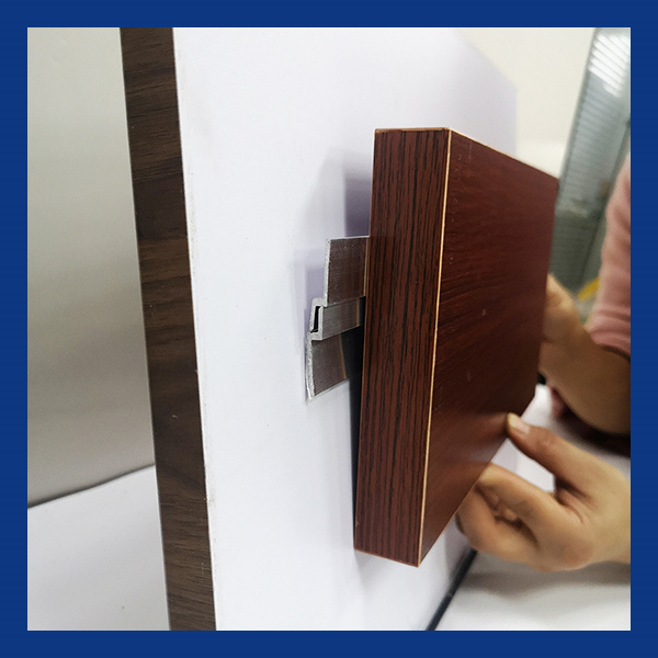 Verwees 'n skoon en gepolitoerde voorkoms met z-klipe om panele te monteer.