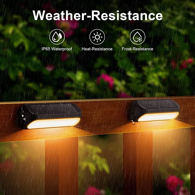 Solar fence Lights Warm white and RGB mode Solar Deck Lights Waterproof Outdoor Garden Backyard Fence Decorative Light  supplier