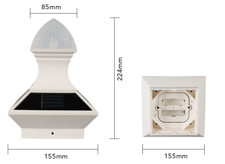 Factory Hot Sale Outdoor Led Solar Light Gate Post Fence Lamp Solar Pillar Light Garden Lights factory