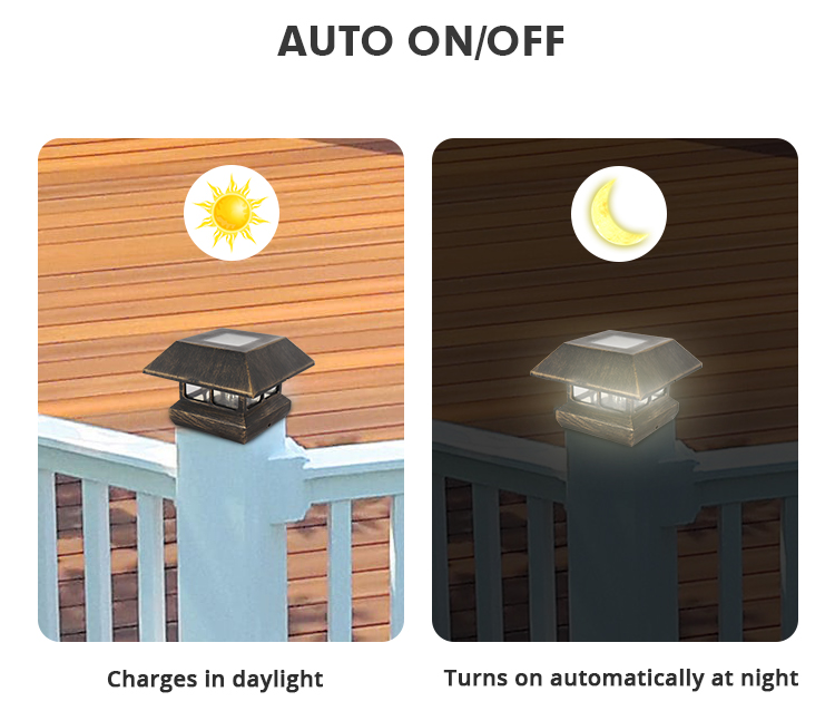 novo design de alto brilho moderno ao ar livre led post luz impermeável jardim pilar solar fornecedor de lâmpada