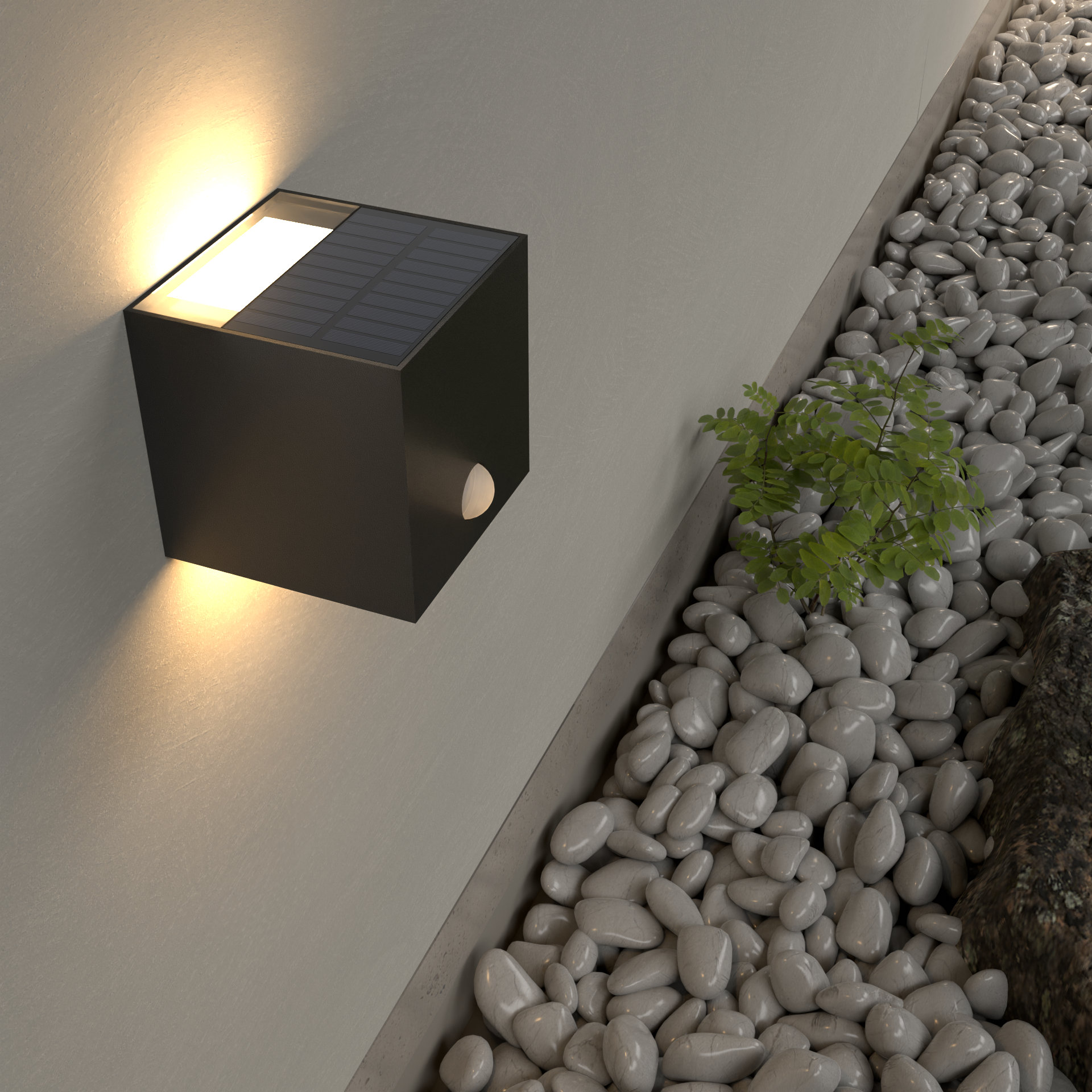 New design of Aluminum Solar square up down lights