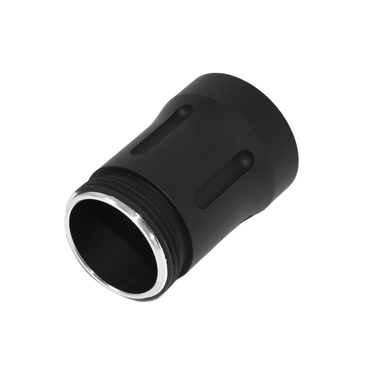 CNC turning flashlight body shell black anodized aluminum shell/CNC customized manufacture