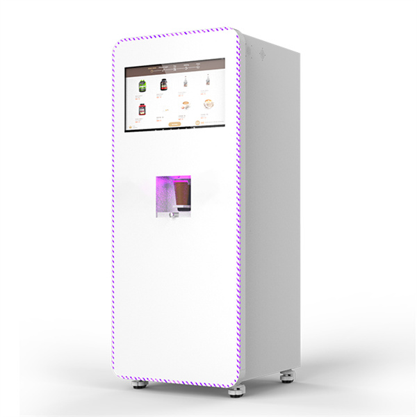 Protein Shake Vending Machines with Touchscreen Interface.
