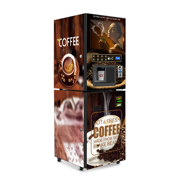 Coffee milk tea from our vending machine.
