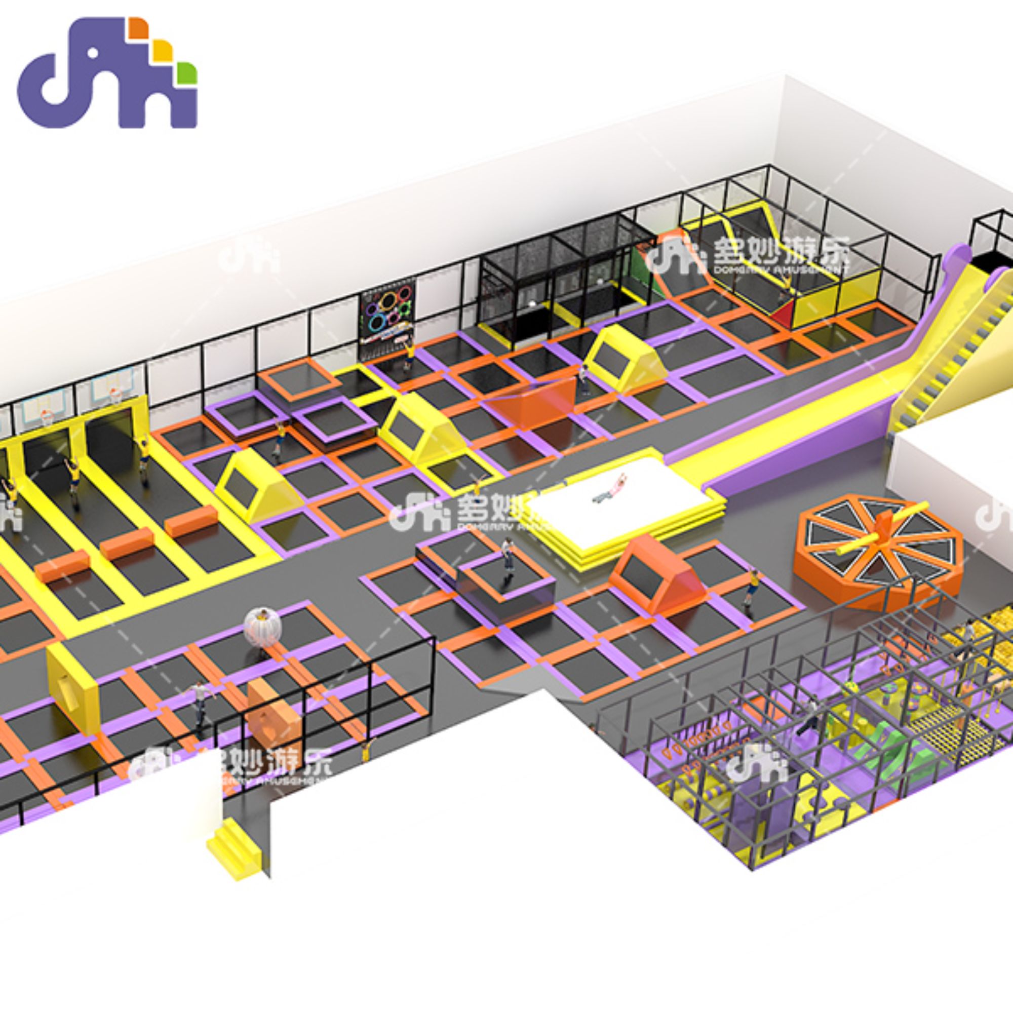 ציודש מידה אישית חלקי פארק הרפתקאות פלסטיים תרמפולין朔 לפארקים שעשוי להנאתכם