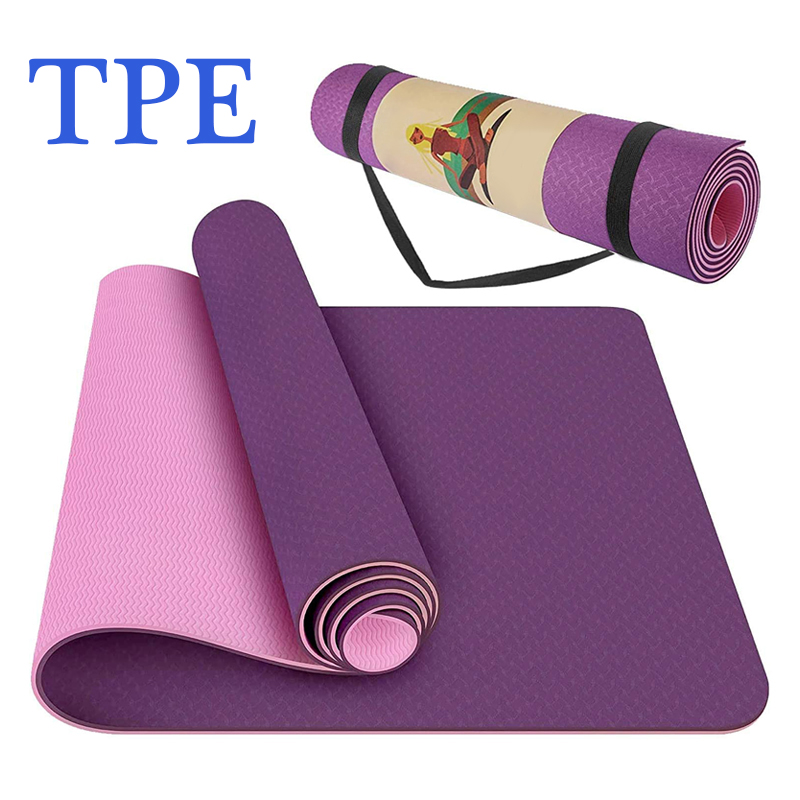 Tapis de yoga TPE imprimé sur mesure 4mm 6mm Tapis de Pilates pour l'entraînement