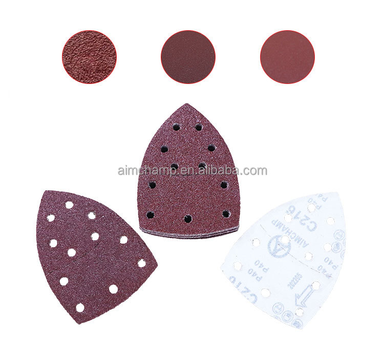 Best quality 5Inch-9 inch PSA Hook&loop Mouse Sandpaper Discs Red Aluminum Oxide Sand paper for Polishing and Sanding factory