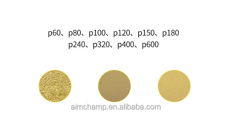 Aimchamp 5inch Without Hole Polishing Sander Paper Yellow Abrasive Disc Manufacturers Sanding Disc supplier