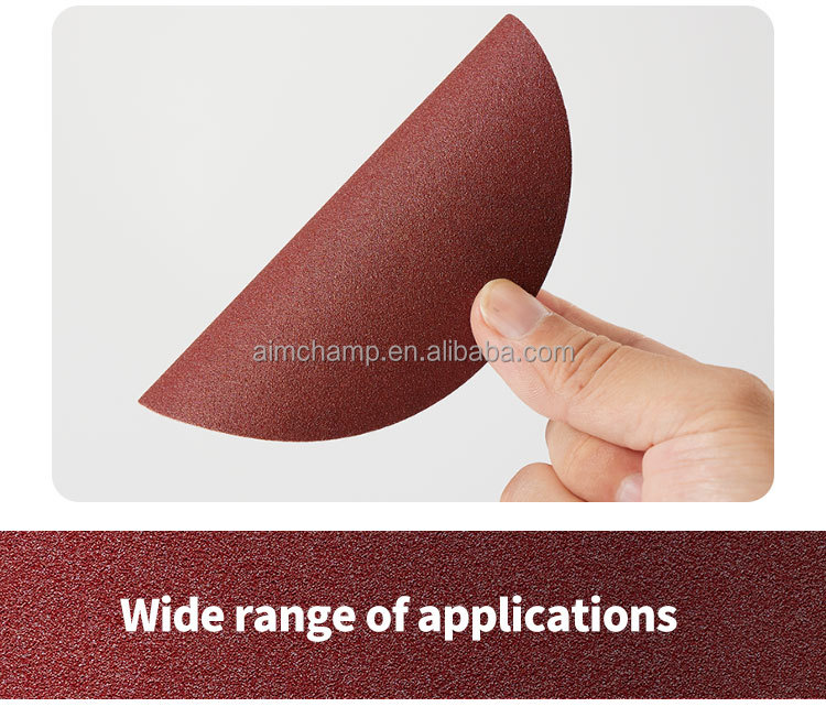 Best quality 5Inch-9 inch PSA Hook&loop Mouse Sandpaper Discs Red Aluminum Oxide Sand paper for Polishing and Sanding supplier