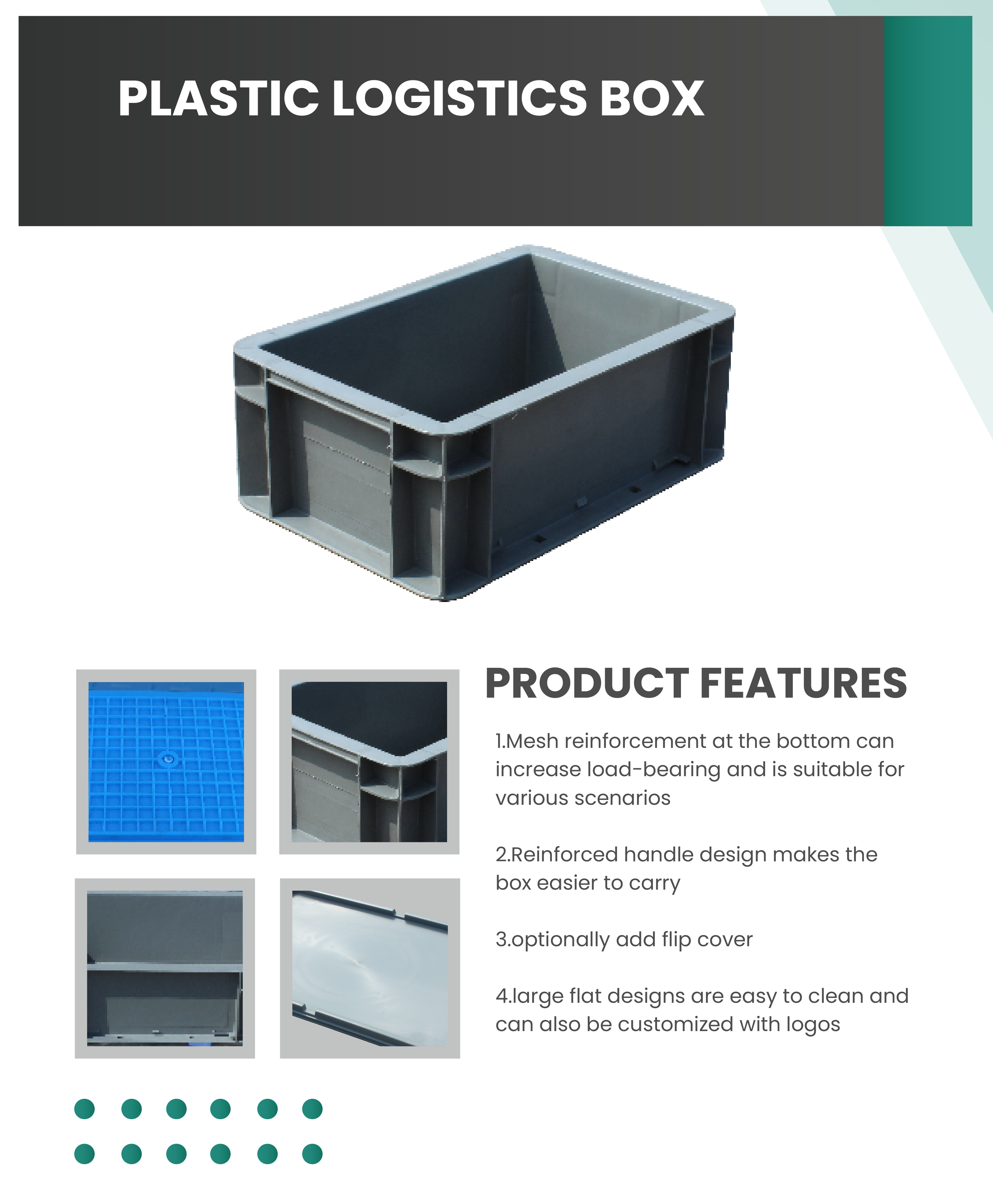 NEXARA EU 4633 PP Material Anti-Fall Logistics Crates Safe and Secure for Transportation supplier