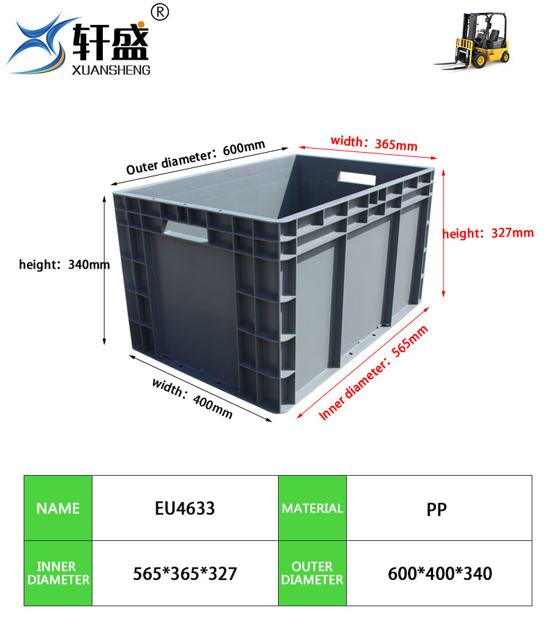 NEXARA EU 4633 PP Material Anti-Fall Logistics Crates Safe and Secure for Transportation factory