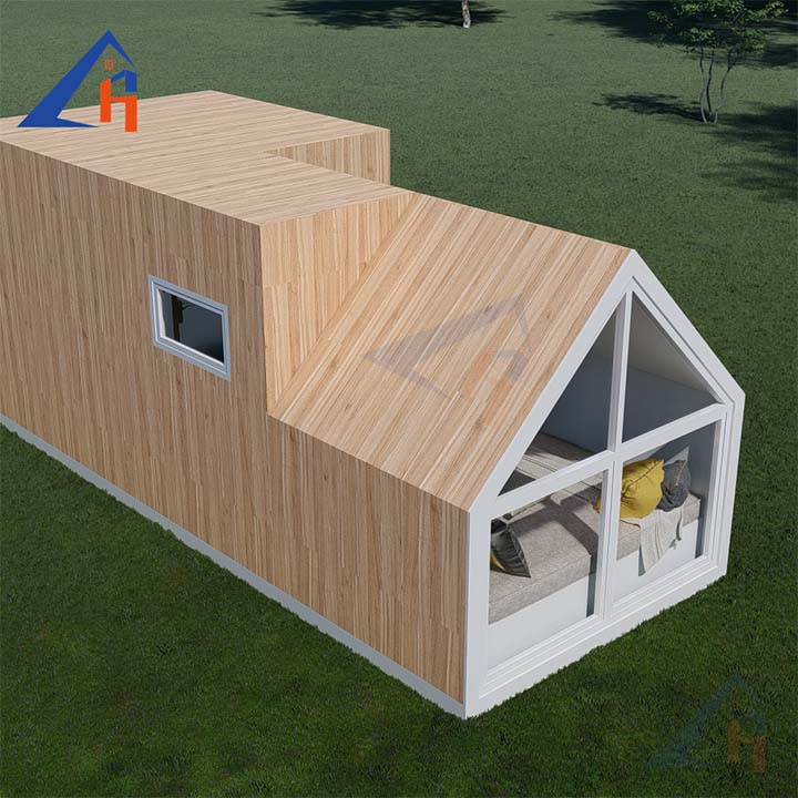 Refit 20ft Modern Design Steel Triangle House Flat Pack Detachable Container for Hotel and living Room Unique and Stylish Home Decor