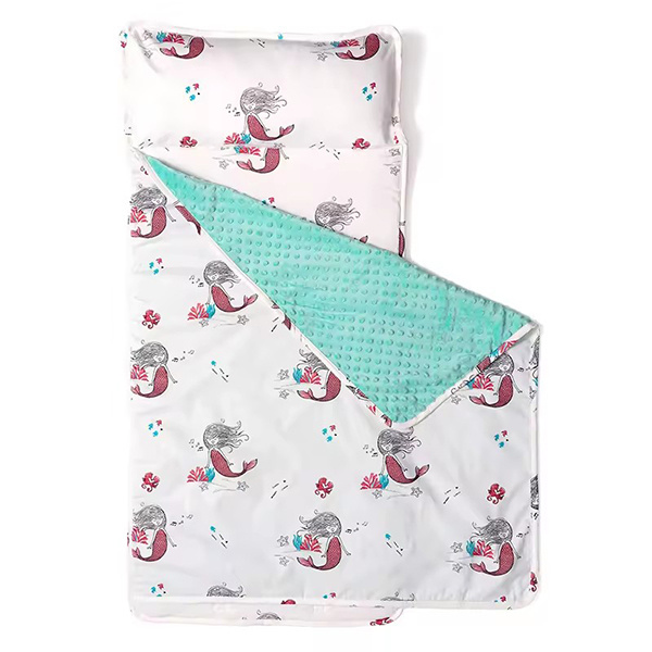 Floor blankets provide comfort and security.