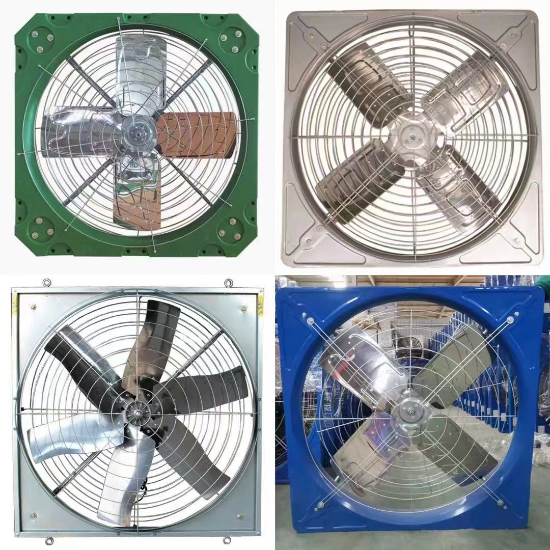 PE Blue poultry farm fan cow house exhaust fan for cooling poultry farm cattle dairy farm exhaust fan factory