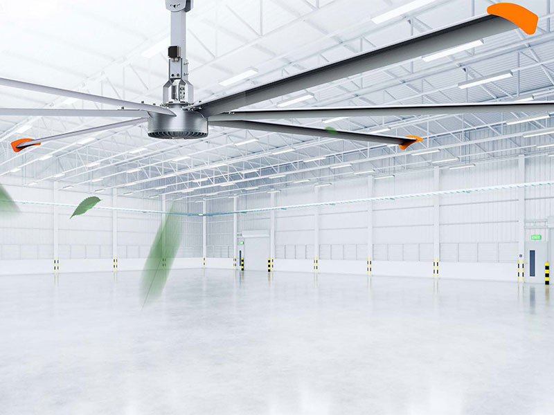 IE5 PMSM Motor 24ft HVLS AC Power 7.3m Electric Fans Large Industrial Ceiling Fans for Dairy Factory 380V Voltage for Warehouses supplier