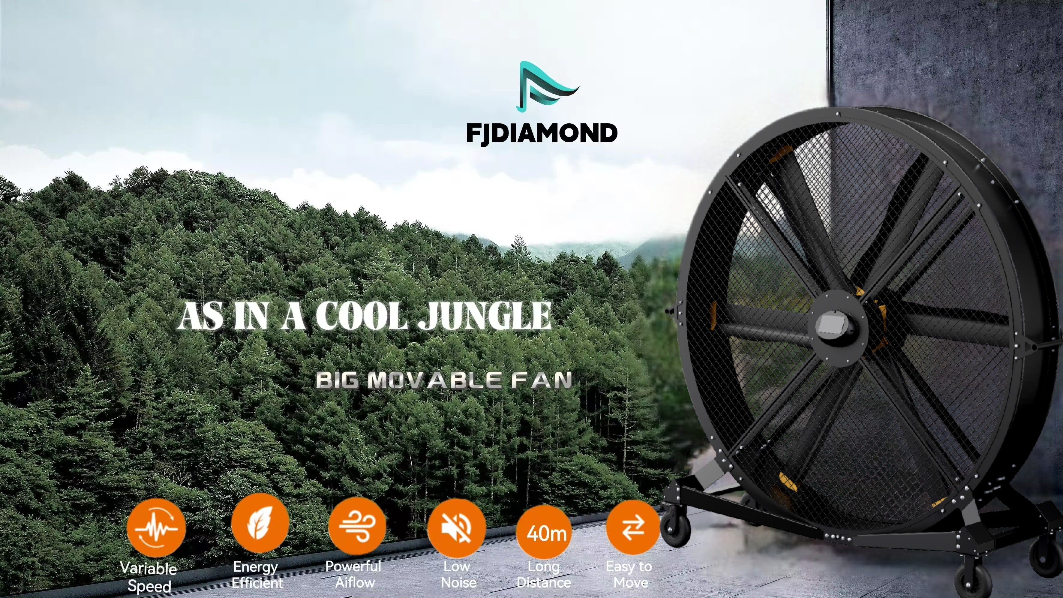 220V 80-Inch Quiet Pedestal Fan with 2000mm Aluminum Stand Movable Floor Fan for Gyms Restaurants Farms Manufacturing Plants details