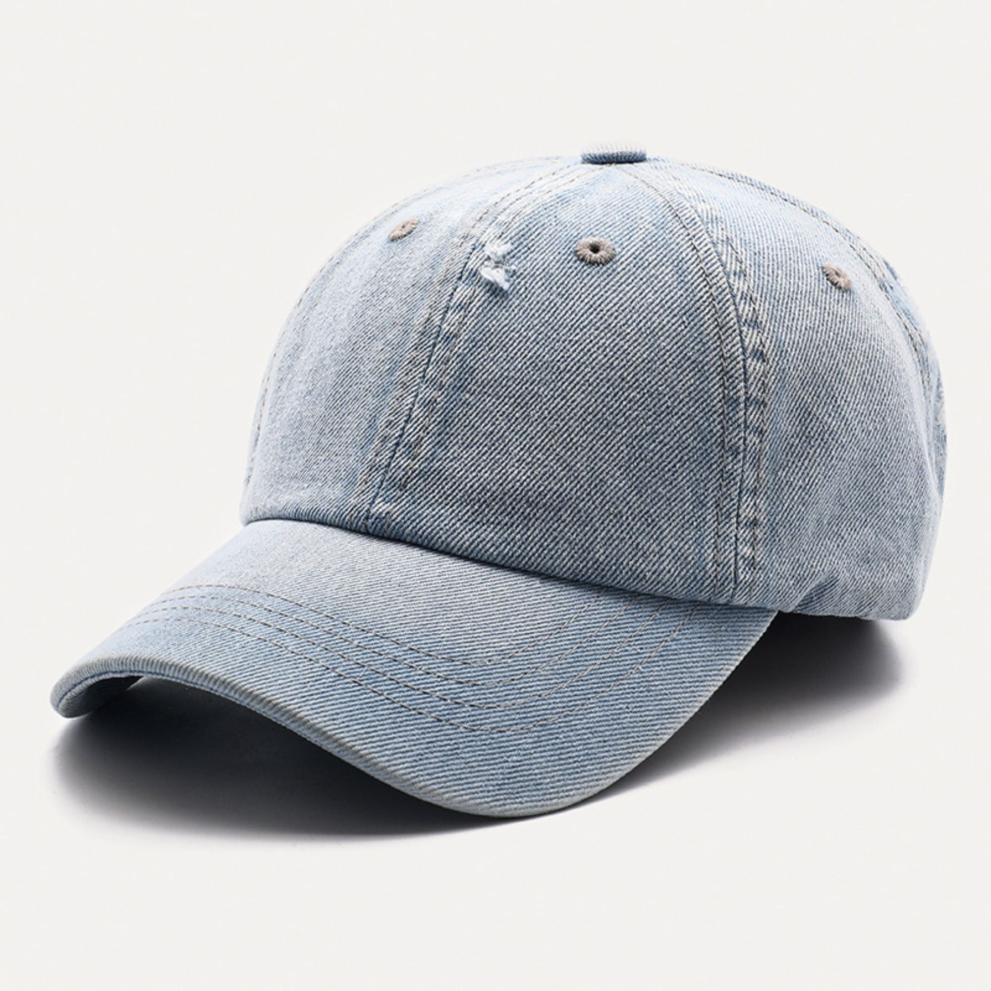 Custom denim baseball cap