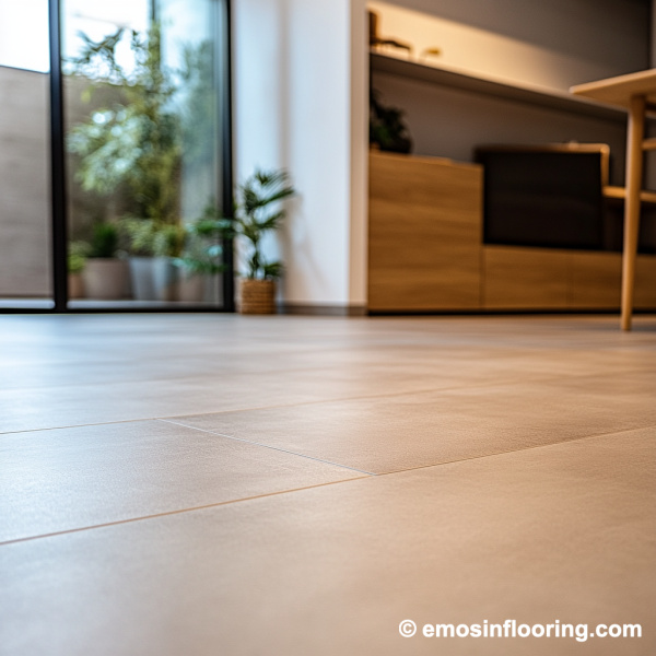 Easy to clean and maintain vinyl tile surfaces