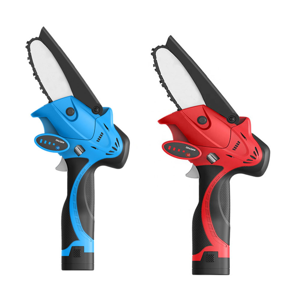 Mini Chainsaw 4 Inch Cordless, OneHand Electric saw with 16.8 V 2.6Ah