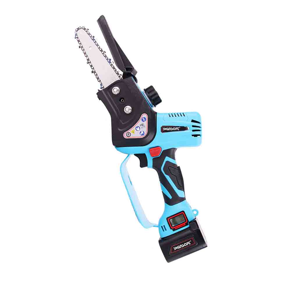 Mini Chainsaw 4 Inch, OneHand Pruning Chainsaw with 25.2 V 4Ah Lithium