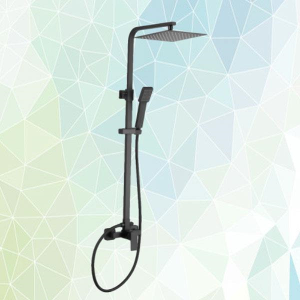 Наслухайцеся персаналізаванага душа з ручнымі наладкамі на квадратным міксерным душы.