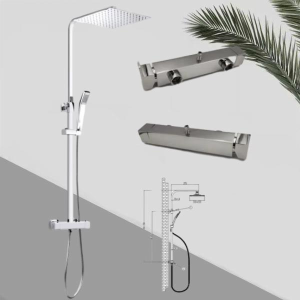 Frissítsd a fürdőszobát egy termostátos esőcsap zuhanyval, hogy otthoni spa-szívással menekülj el a házból.