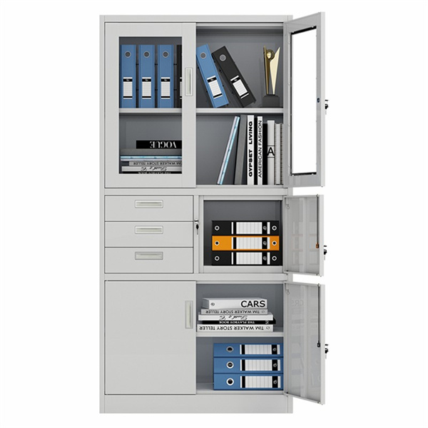 Organize and protect your workspace with a heavy-duty metal storage cabinet.
