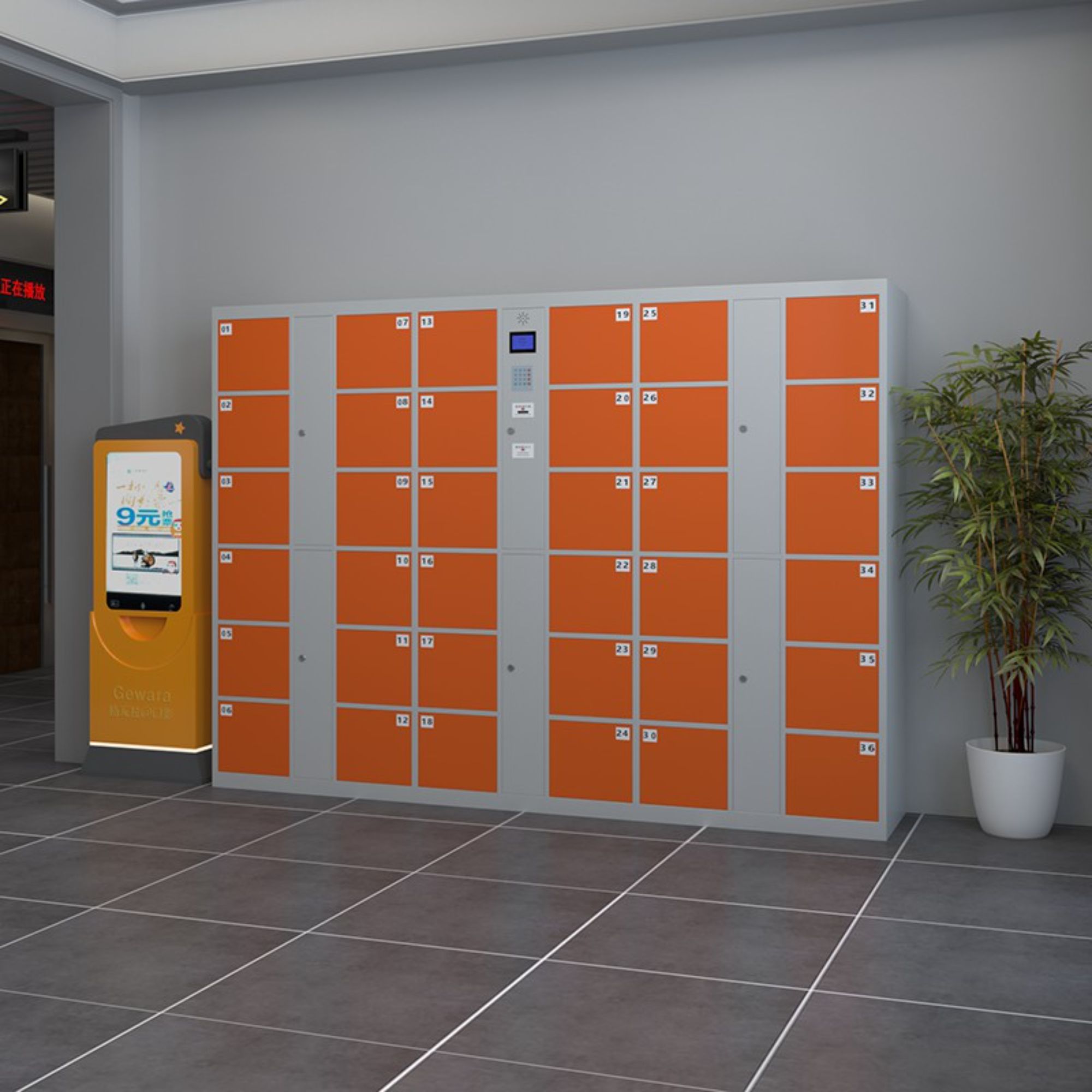 Metal smart locker cabinet Electronic Parcel Delivery Locker Customized Swipe Card fingerprint Face recognition password