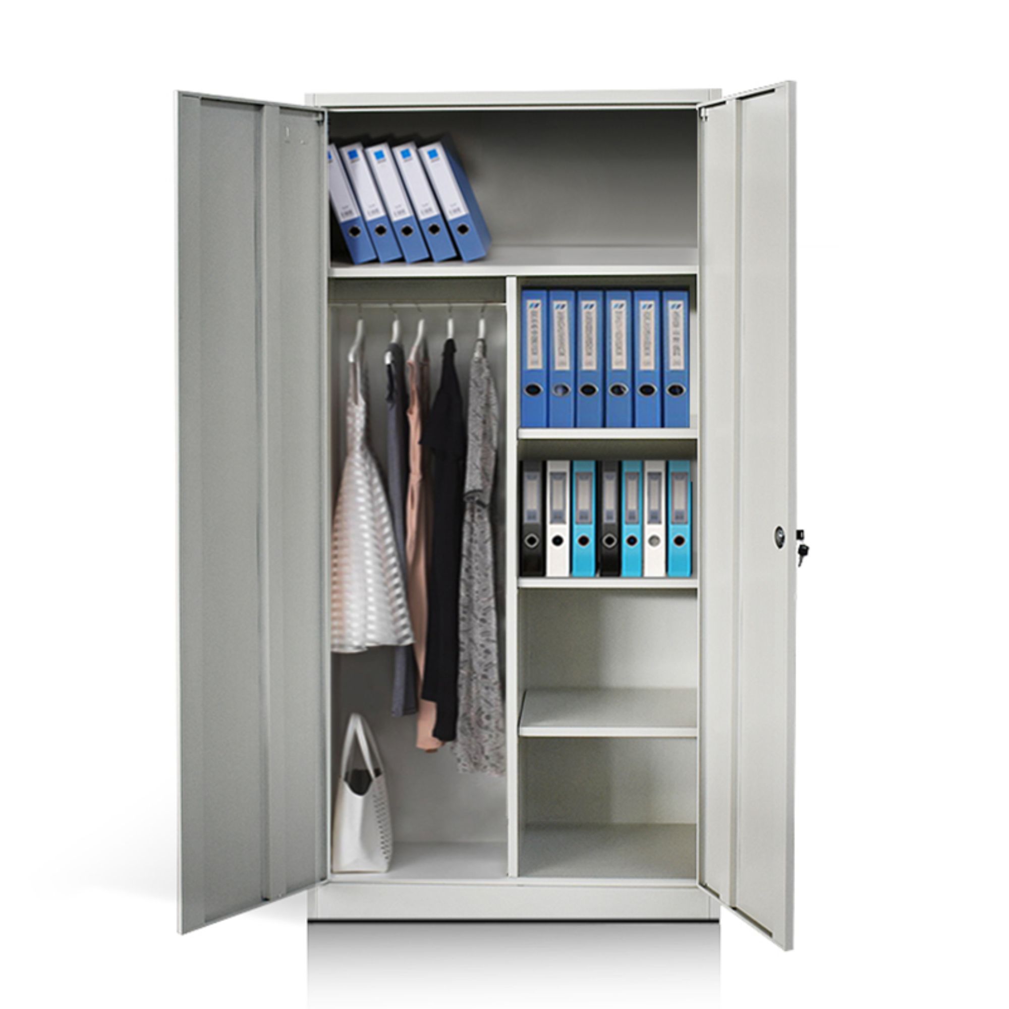 Večfunkcijsko 2 vrata oblačila in datoteka shramba ocelejna garderoba za spalno ali ured