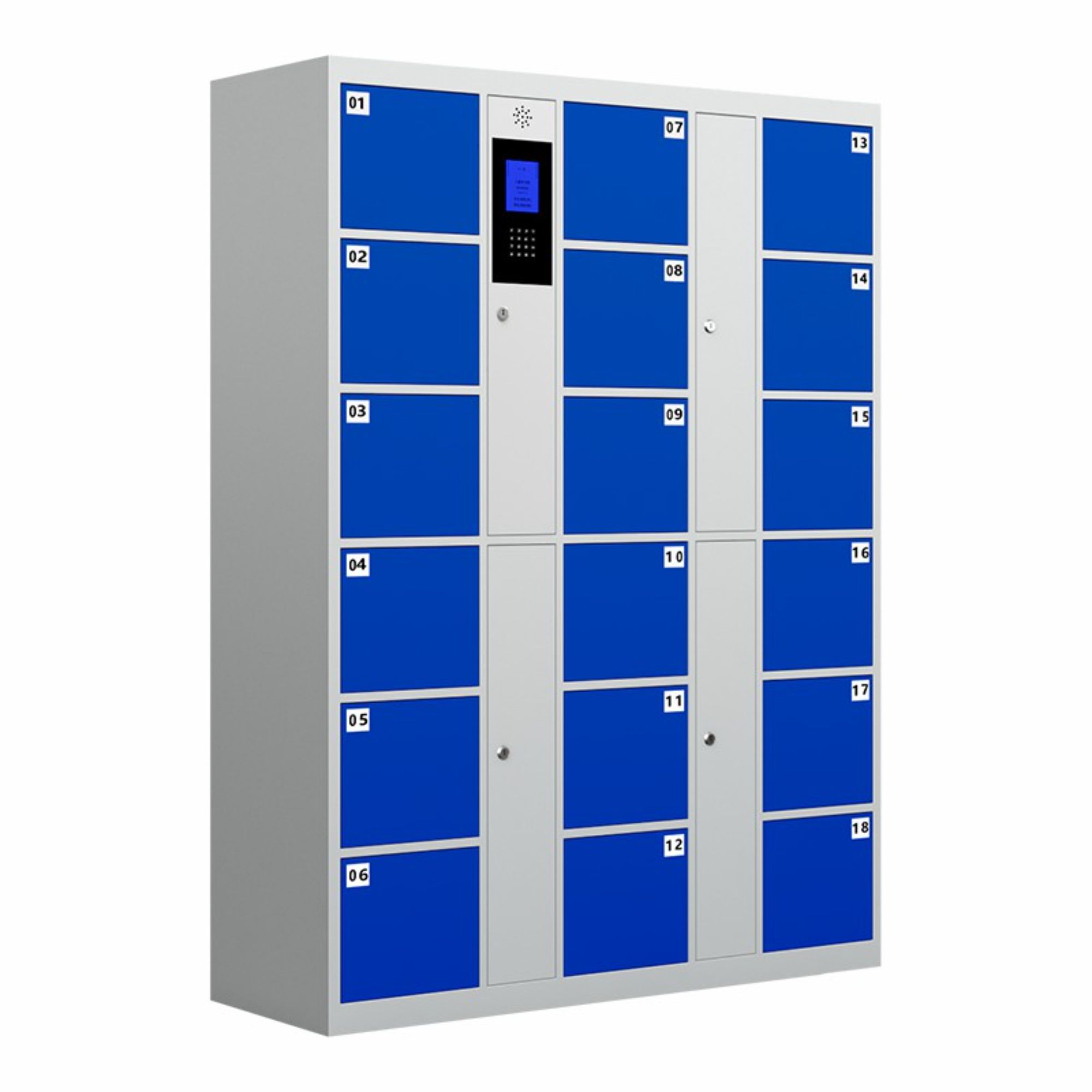 Billig intelligent supermarkedsmetall elektronisk skab design stål parcellåse med stregekodslås