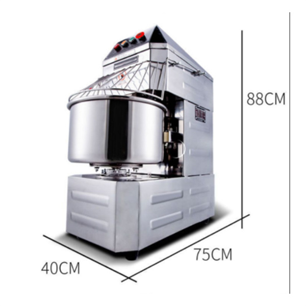 Mengambil pekerjaan dari adonan pengaduk dengan mixer genggam