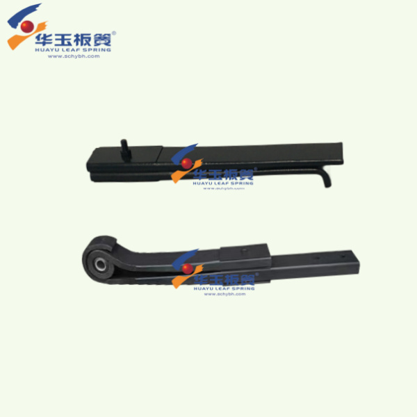 The double eye spring suspension is designed to withstand heavy loads and rough conditions for long-lasting performance.