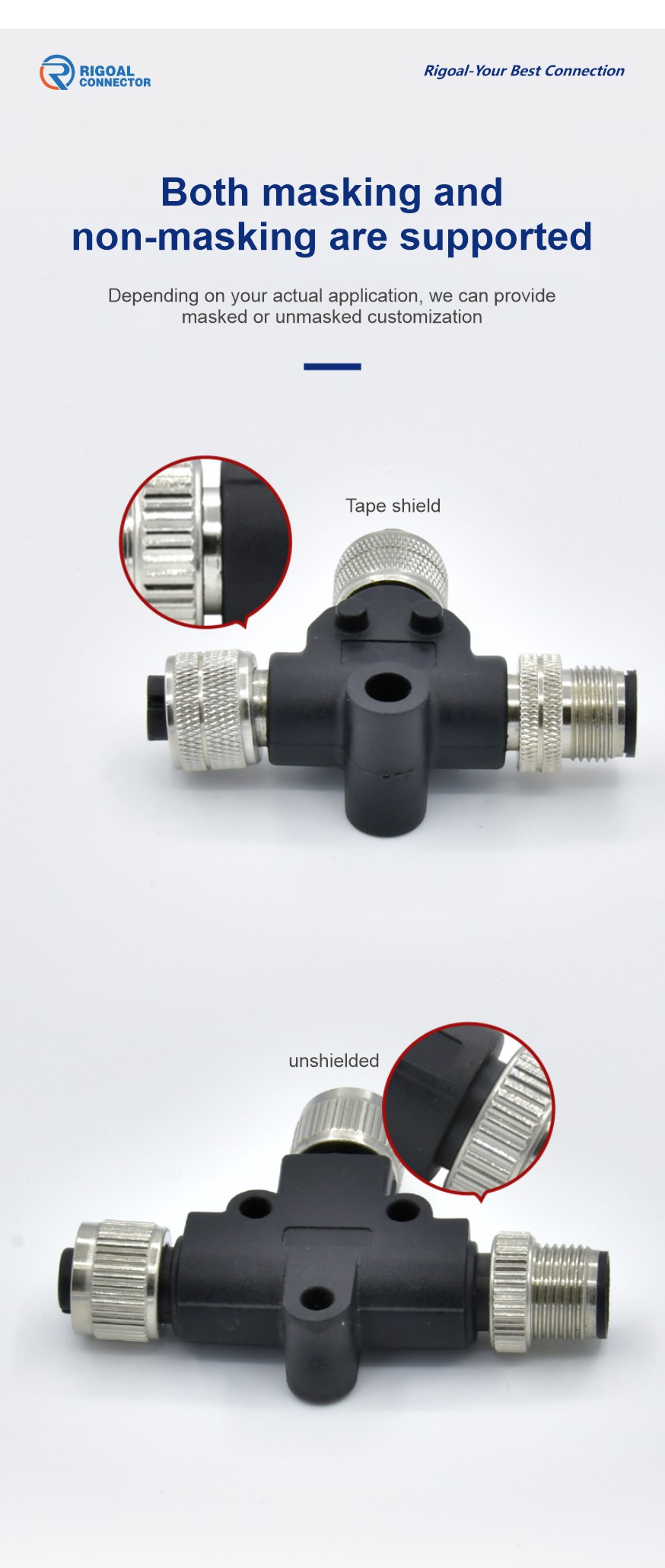 Customized m12 circular waterproof IP67 distributor female to male cable adapter Y-Splitter sensor M12 Y shape plug connector details