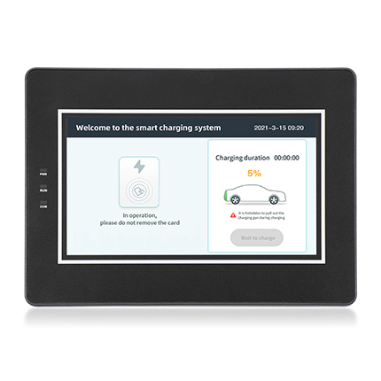 Huaqingjun 7 Inch HMI Ethernet RS485 232 422 Communication DC10-30V Touch Screen for CNC machine