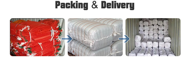 Orange Color Fruit Firewood Onion Raschel Mesh Bag for Packing Potatoes factory