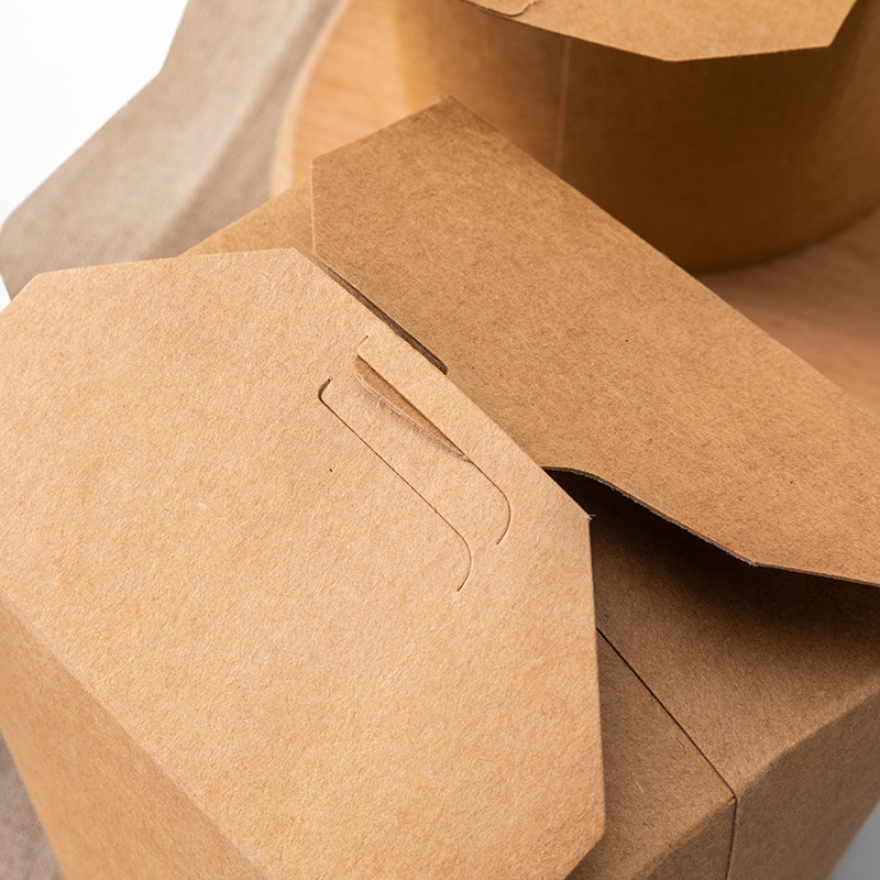 Round bottom take away paper box for fast food supplier