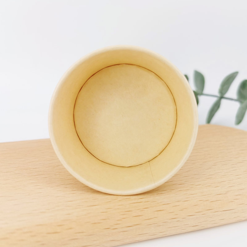 Mini paper bowl to go with PET LID for sauce factory