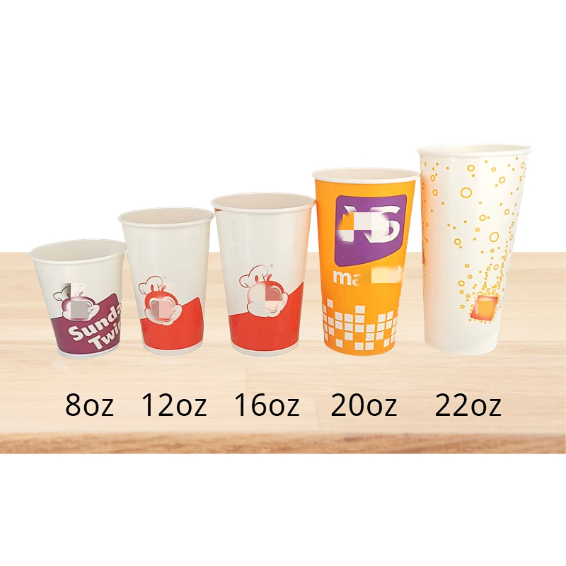 Double PE paper cup for soda cold drink supplier